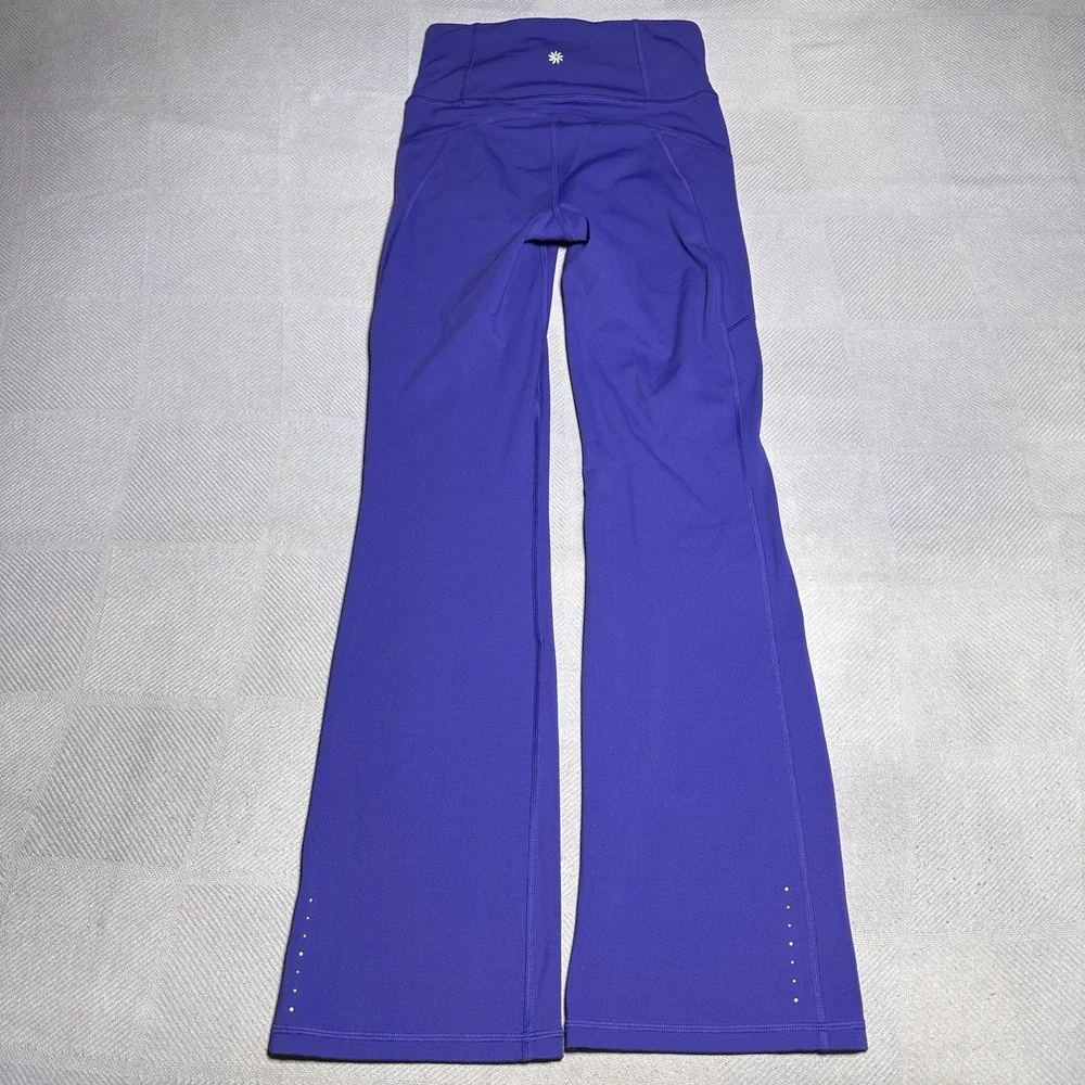 Athleta Rainier Bootcut Pants Womens Size XS Purple Flare High Rise Athleisure - Picture 7 of 16